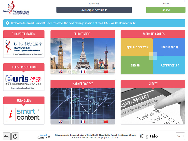Euris deploys Smart Content® CLM for the French Healthcare Alliance China
