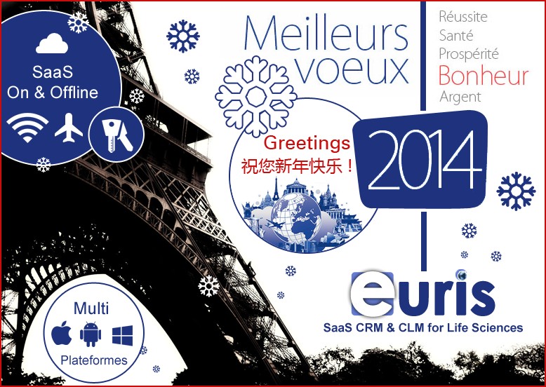 Euris vous souhaite une bonne année 2014 pleine de projets SaaS CRM & CLM online offline en France et à l’international !
